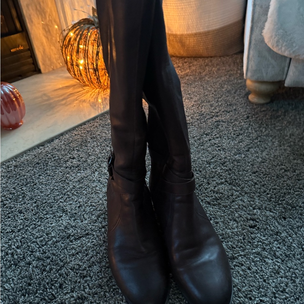 Naturalizer Brown Knee-High Boots (9.5w, wide calf)